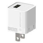 Scosche -  chargeur résidentiel portable Supercube 12 watts à simple port USB-A - blanc-Parfait pour votre téléphone intelligent, votre tablette et autres appareils électroniques
