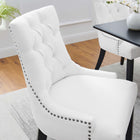 Modway - Regent Touffe Tissu Chaise à manger - Blanc-Rembourrage en tissu polyester