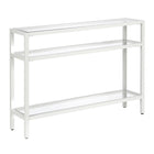 Hudson&Canal - Console Sivil 42" L - Blanc-Un design contemporain moderne pour votre entrée, votre salon, votre bureau et plus encore