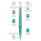 uni-ball - Stylos gel effaçables - 0,7 mm - Couleurs tendance - paquet de 4-Couleur et construction du corps : Rose, bleu ciel, vert, violet