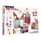 Magna-Tiles - Ensemble de construction magnétique Caserne de pompiers 50 pièces-10