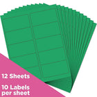 JAM Paper -'“Étiquettes postales, 2 x 4 po, vert gamma, 240 par paquet-4 x 2 po