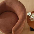 Modway - Affinity Rembourré Tissu Boucle Fauteuil à dossier incurvé - Rouille-Coussin de siège amovible