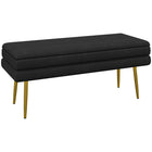 HOMCOM - Banc de rangement pour bout de lit - noir-Un rembourrage épais en mousse et une surface effet velours offrent une assise confortable 