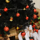 HOMCOM - Arbre de Noël Artificiel 7 Pieds Décoration Maison Ouverture Auto - Noir-Les branches peuvent être ouvertes automatiquement pour un assemblage facile 