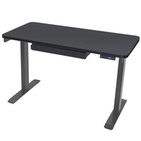 Motionwise - Bureau de la série M2 48 po de largeur, Motionwise - Bureau électrique assis-debout avec double moteurs et tiroir coulissant - Noir-Réglage électrique de la hauteur : Changez facilement entre position assise et debout avec une hauteur ajustable entre 28 po et 48 po, réduisant les douleurs dorsales et améliorant la posture grâce à un système robuste à double moteur offrant des ajustements plus rapides et plus fluides