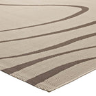 Modway - Surge Swirl Abstract Intérieur et Extérieur Tapis de comédie 8 pi l x 10 pi L - Beige clair et beige foncé-Haute densité / Tissé à la machine