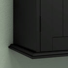 HOMCOM - Armoire à pharmacie avec étagère réglable et 2 portes - noir-Montage requis, accessoires de fixation murale inclus