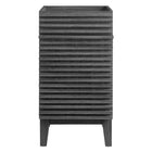 Modway - Render 18" Armoire de toilette de salle de bain (lavabo non inclus) - Charbon de bois-Matchs non inclus