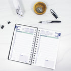Blueline - 2027 Agenda quotidien DuraFlex – 8 po x 5 po – Noir – Bilingue-100 % de papier recyclé post-consommation