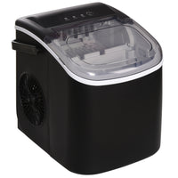 HOMCOM - Machine à glaçons portative - noir-Indique lorsque le panier à glace est plein et lorsque le niveau d'eau est bas
