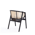 Manhattan Comfort - Versailles fauteuil style industriel chic 23,62" - noir et cannage naturel - lot de 2-Livré chez vous entièrement assemblé ! Aucun assemblage requis