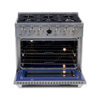Kucht - 36 po Série KXP Cuisinière double énergie Propane - Acier inoxydable-Boutons de commande en or de haute qualité
