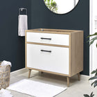 Modway - Maverick 36" Lavabo de l’armoire à vanité de la salle de bain non inclus - Oak White-Assemblée requise