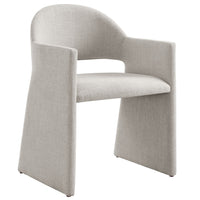 Modway - Talia Tissu rembourré Fauteuil à manger - Lin-Tissu en tissu en tissage souple à tissage slub