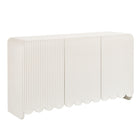Modway - Dahlia Cannelées et festonnées Armoire de rangement de buffet - Blanc-Buffet de rangement d’accent