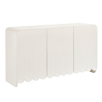 Modway - Dahlia Cannelées et festonnées Armoire de rangement de buffet - Blanc-Buffet de rangement d’accent