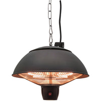 Westinghouse - 1500-Watt Outdoor Hanging Infrared Electric Patio Heater - Black-Parfait pour les gazebos, patios, ateliers et partout ou vous pouvez l'accrocher