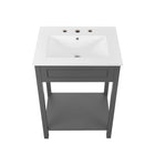 Modway - Altura 24" Vanette de salle de bain - Gris blanc-Construction en MDF et panneau de particules
