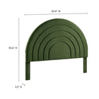 Modway - Solana Arqué Performance Velvet Tête de lit Queen, Vert mousse-6