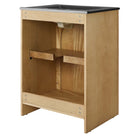 Modway - Appia 24" Vanette de salle de bain - Noir de chêne-Tablette réglable