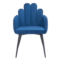 Zuo - Noosa Chaise de salle à manger - Bleu marine - Ensemble de 2-Revêtement doux et lisse