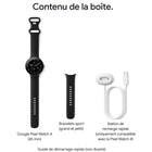 Google - Pixel Watch 3 - 45 mm - Wi-Fi - Boîtier noir mat - Bracelet sport noir volcanique-Jusqu'à 40 heures d'autonomie de la pile, soit plus de 50 % de plus que sur la Pixel Watch 3, ou jusqu'à 72 heures en mode Économiseur de pile