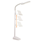 OttLite - Lampe sur pied LED à double teinte avec support pour tablette et chargeur USB - Blanc-Cou flexible