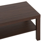 HOMCOM - Table basse 2 niveaux avec étagère de rangement pour salon - noyer-Matériau : MDF, panneau en nid d'abeille