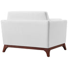 Modway - Chance Tissu rembourré Fauteuil - Blanc-Housses lavables à la machine
