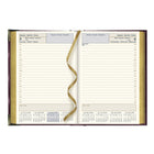 Brownline - 2027 agenda quotidien Executive avec reliure cousue – 7 1/8 po x 4 7/8 po – couleurs assorties – trilingue-Section pour numéros de téléphone
et adresses