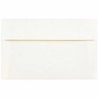 JAM Paper Enveloppes d'invitation parchemin A10 - 6 x 9,5 po - Blanc recyclé - 50/paquet (16082I)-Couleur : blanc, Les enveloppes présentent une finition parchemin marbré pour une touche élégante