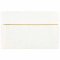 JAM Paper Enveloppes d'invitation parchemin A10 - 6 x 9,5 po - Blanc recyclé - 50/paquet (16082I)-Couleur : blanc, Les enveloppes présentent une finition parchemin marbré pour une touche élégante