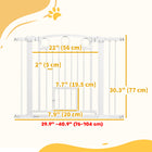 PawHut - Porte pour Chien avec Porte pour Chat avec 2 Kits d'Extension - 30"-41" L x 30" H-Mécanisme de verrouillage facile avec une simple pression