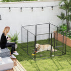 PawHut - Parc à chiens pliable robuste 8 panneaux - 39 po H-La porte est équipée d'un loquet sécurisé pour la sécurité tout en permettant un accès facile