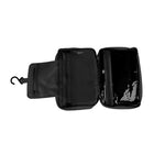 TUCCI Italie Trousse de toilette suspendue pour voyager - Noire-Matériau résistant à l’eau - protège les articles de toilette contre les déversements et l’humidité