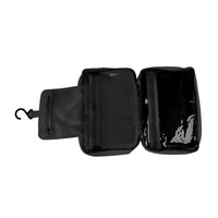 TUCCI Italie Trousse de toilette suspendue pour voyager - Noire-Matériau résistant à l’eau - protège les articles de toilette contre les déversements et l’humidité