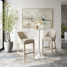 Zuo - Calmo Tabouret de bar - Beige-Aucun assemblage requis
