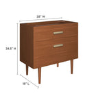 Modway - Cassia 36" Bois de teck Armoire de toilette de salle de bain (lavabo non inclus) - Naturel-Tiroir spacieux