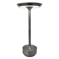 Xtricity - Lampe de table tactile LED portable Spirit - Grise-Construction entièrement en métal avec fini argent élégant