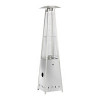 Shinerich - Chauffe-patio style pyramide - acier inoxydable-Puissance de chauffage réglable de 40 000 BTU
