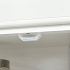HOMCOM - Armoire de cuisine autoportante à 4 portes avec étagères - blanc-La surface recouverte de mélamine est résistante aux rayures et facile à nettoyer 