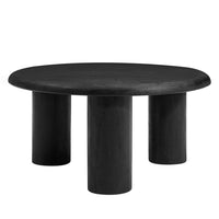 Modway - Mavina Manche Bois de manguier Table basse - Noir-Bois massif de manguier