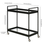 Hudson&Canal - Chariot-bar Cooper 33" de largeur - Bronze noirci-9
