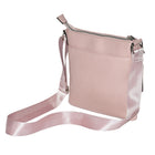 Nicci - Sac à bandoulière pour femme avec poche avant zippée - Rose -Poche fendue à l'arrière avec fermeture à bouton-pression magnétique