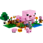 LEGO - Minecraft La maison du bébé cochon - 238 pièces-Comprend un héros dans une peau de loup, un bébé cochon, un cochon adulte, une abeille et un piglin zombifié