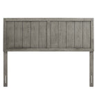 Modway - Robbie Bois Tête de lit King, Gris-Assemblée requise