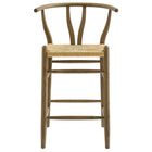 Modway - Amish Tabouret de comptoir - Teck gris usé-Hauteur de siège de 25"