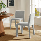 Modway - Rhodes Tissu tapis Chaise à manger - Gris colombe-OEKO-TEX STANDARD 100 Tissu Certifié et Recyclé