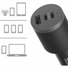 OtterBox - Chargeur de voiture double USB-C et USB-A Premium Pro à charge rapide de 60 W - Noir-Testé contre les chutes et les vibrations, enveloppé dans un extérieur robuste